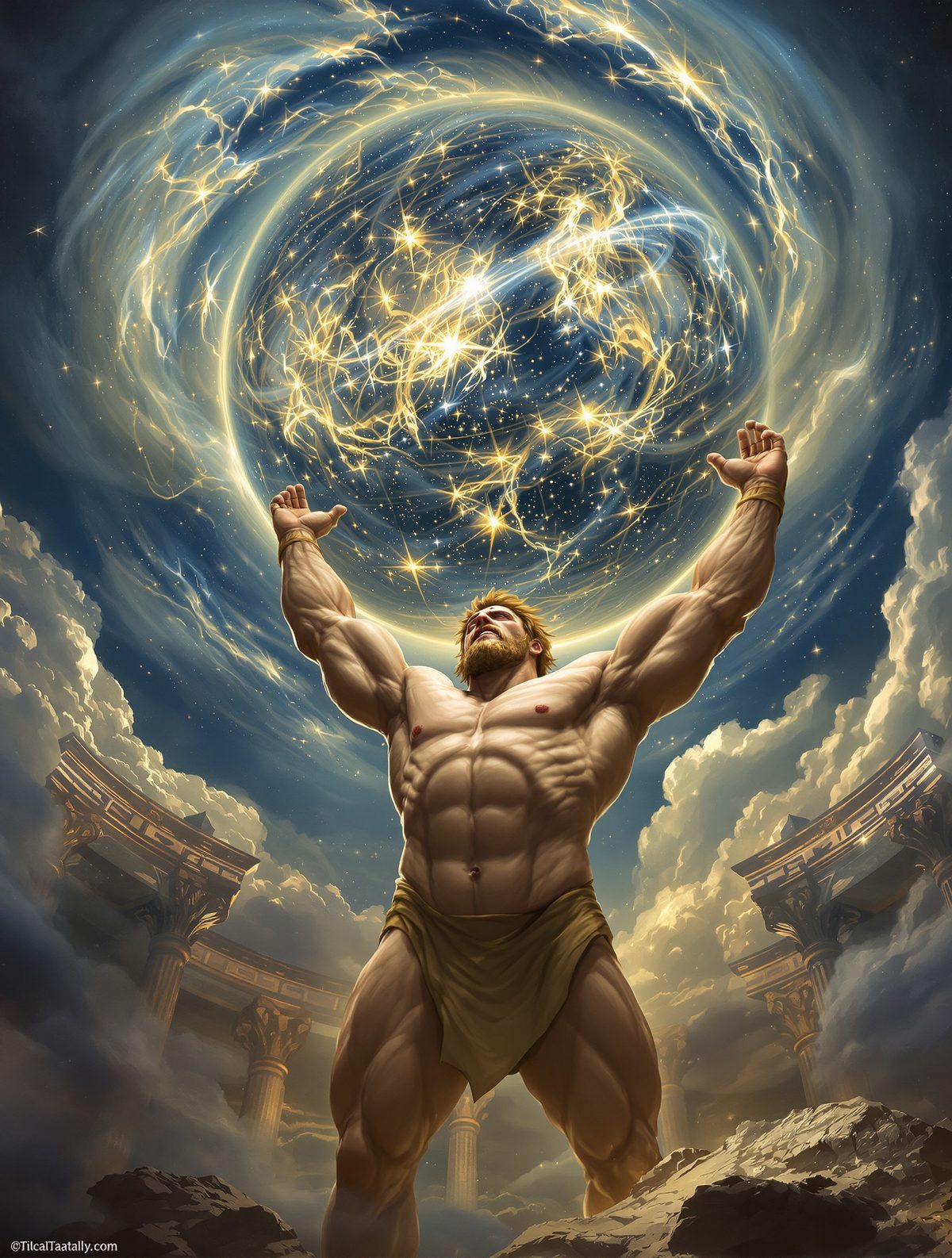 Atlas Holds the Sky — The Titan's Eternal Burden After Zeus's Victory