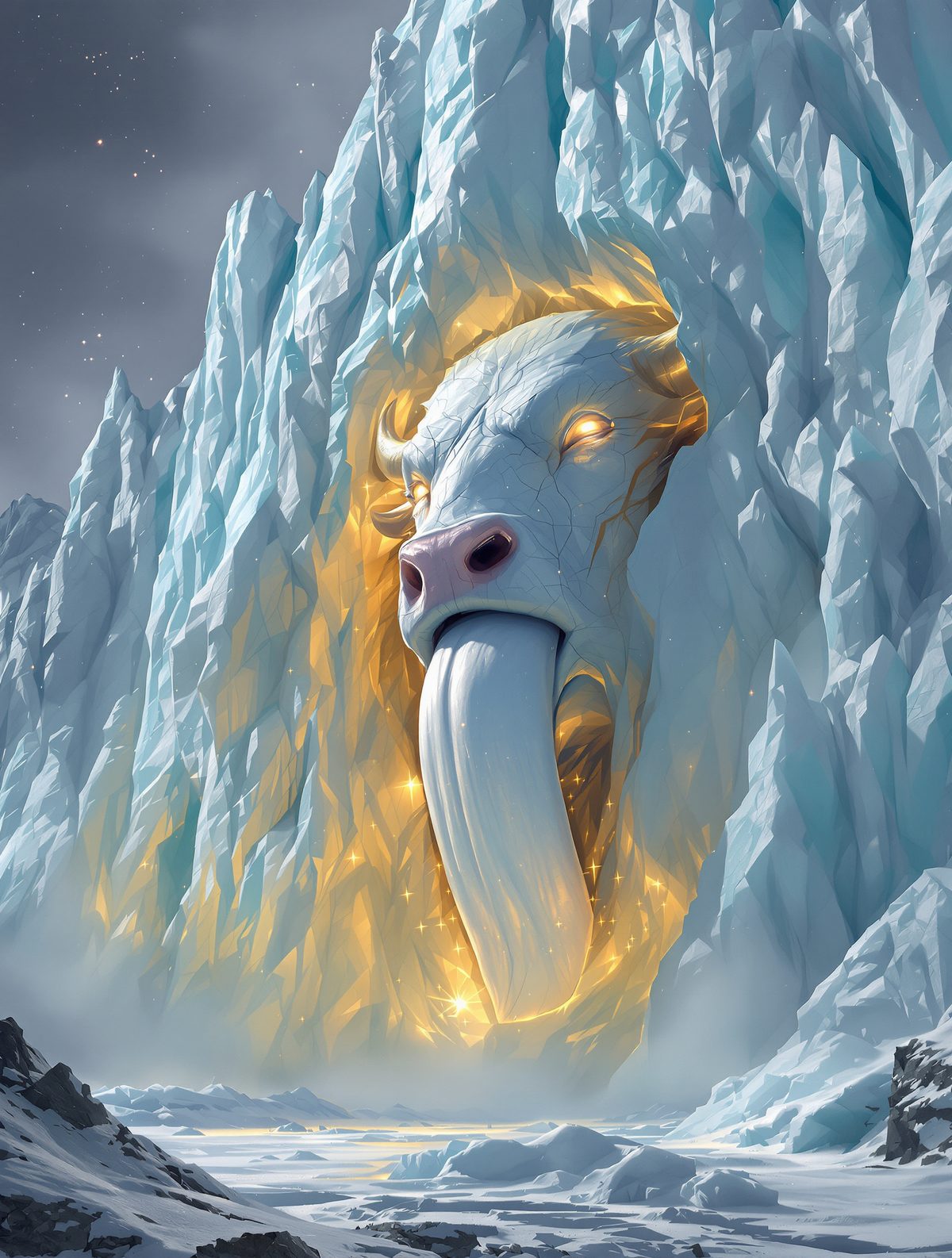 Auðumbla's Tongue Carves a God From the Ice