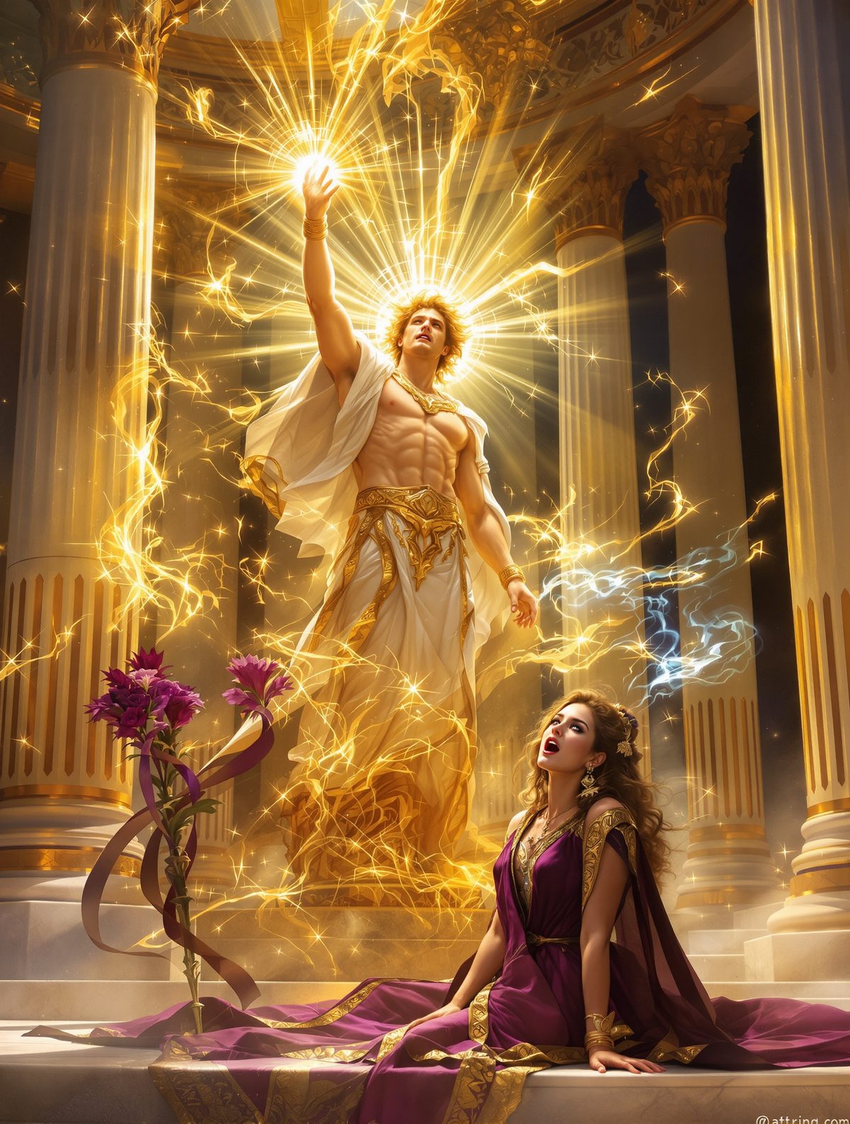 Cassandra Receives Apollo's Kiss — And His Terrible Curse