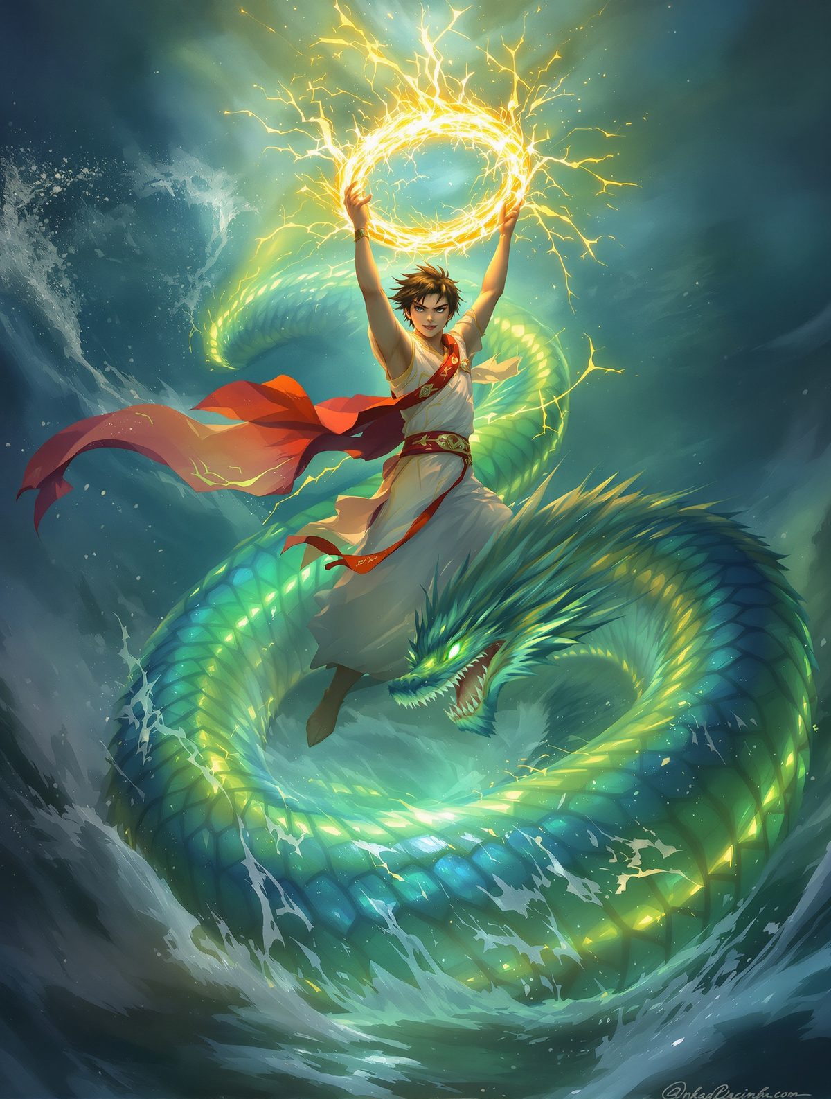Dragon King's Humiliation — The Sea God Forced to Obey a Boy