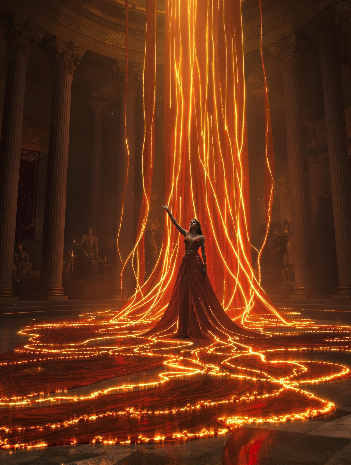 Draupadi's Unending Sari — The Goddess Who Clothed a Queen