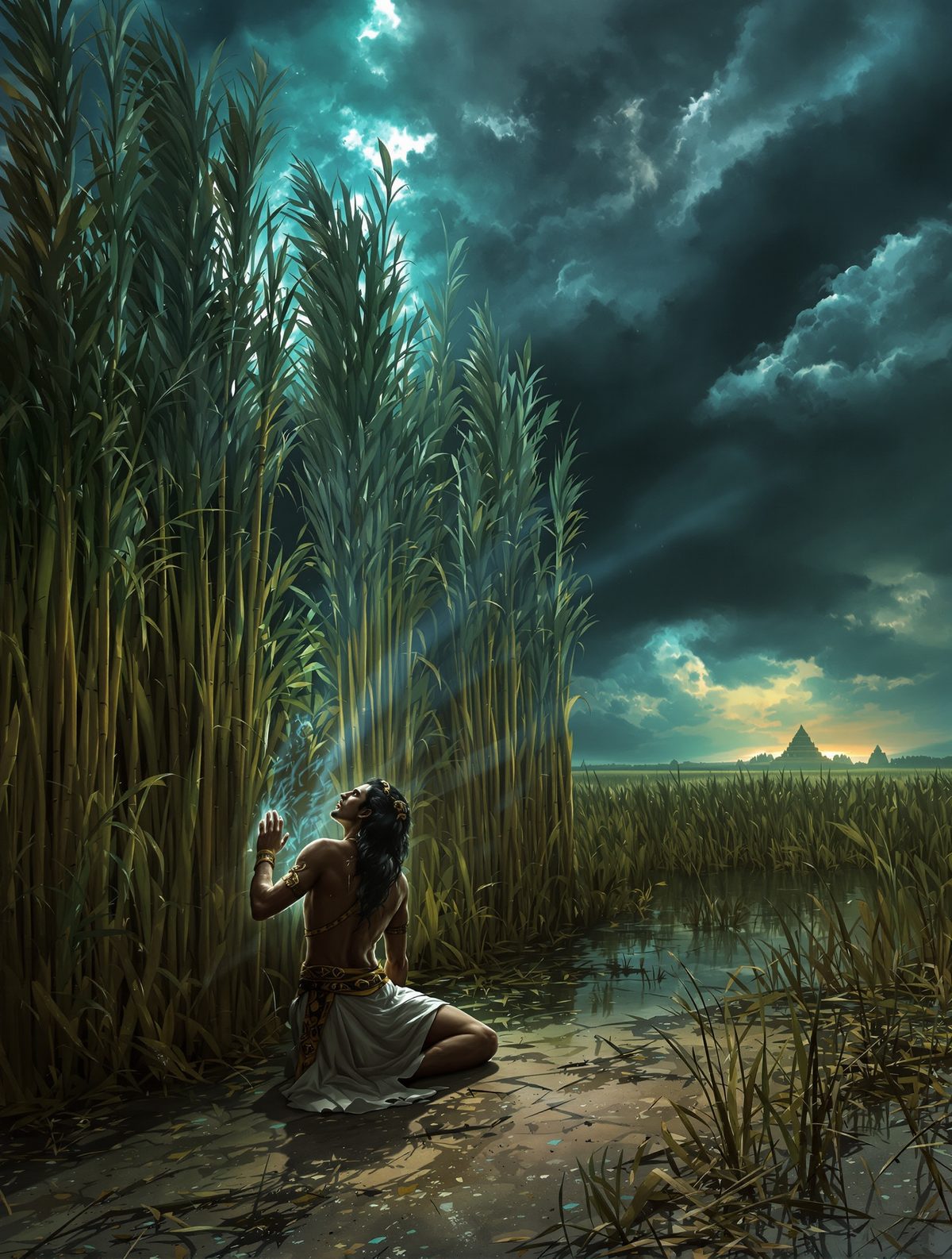 Ea drowns the world but saves one faithful man with a riddle