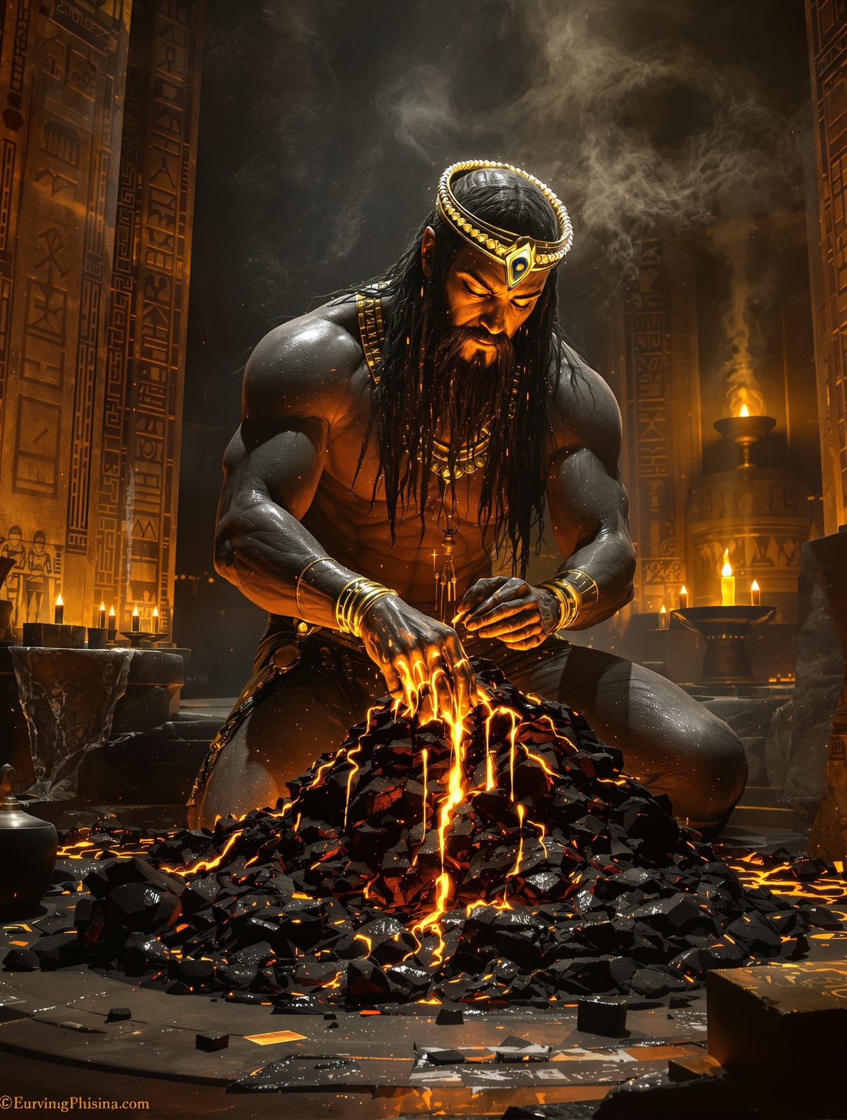 Enki Pours His Blood Into Clay — Man Is Born From a God's Wound