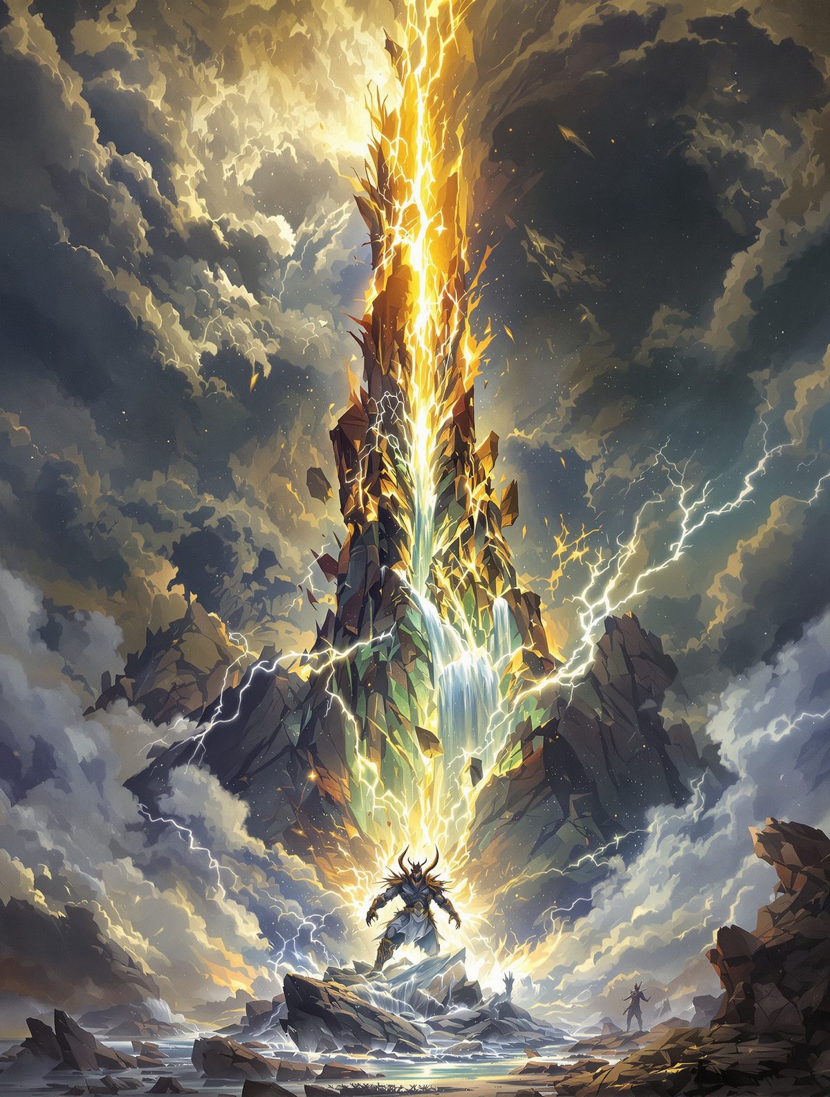 Gong Gong Smashes the Pillar of Heaven in Rage