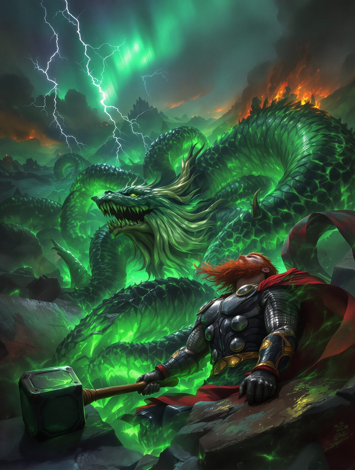 Jormungandr's Venom — The Serpent Who Kills Thor After Death