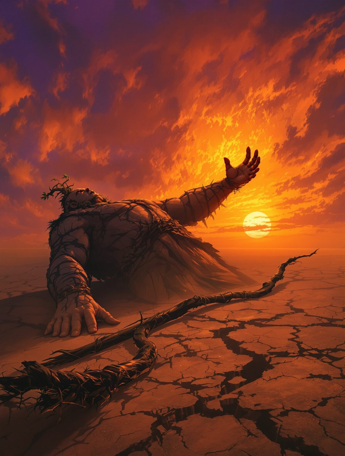 Kuafu Chases the Sun — The Giant Who Died of Thirst