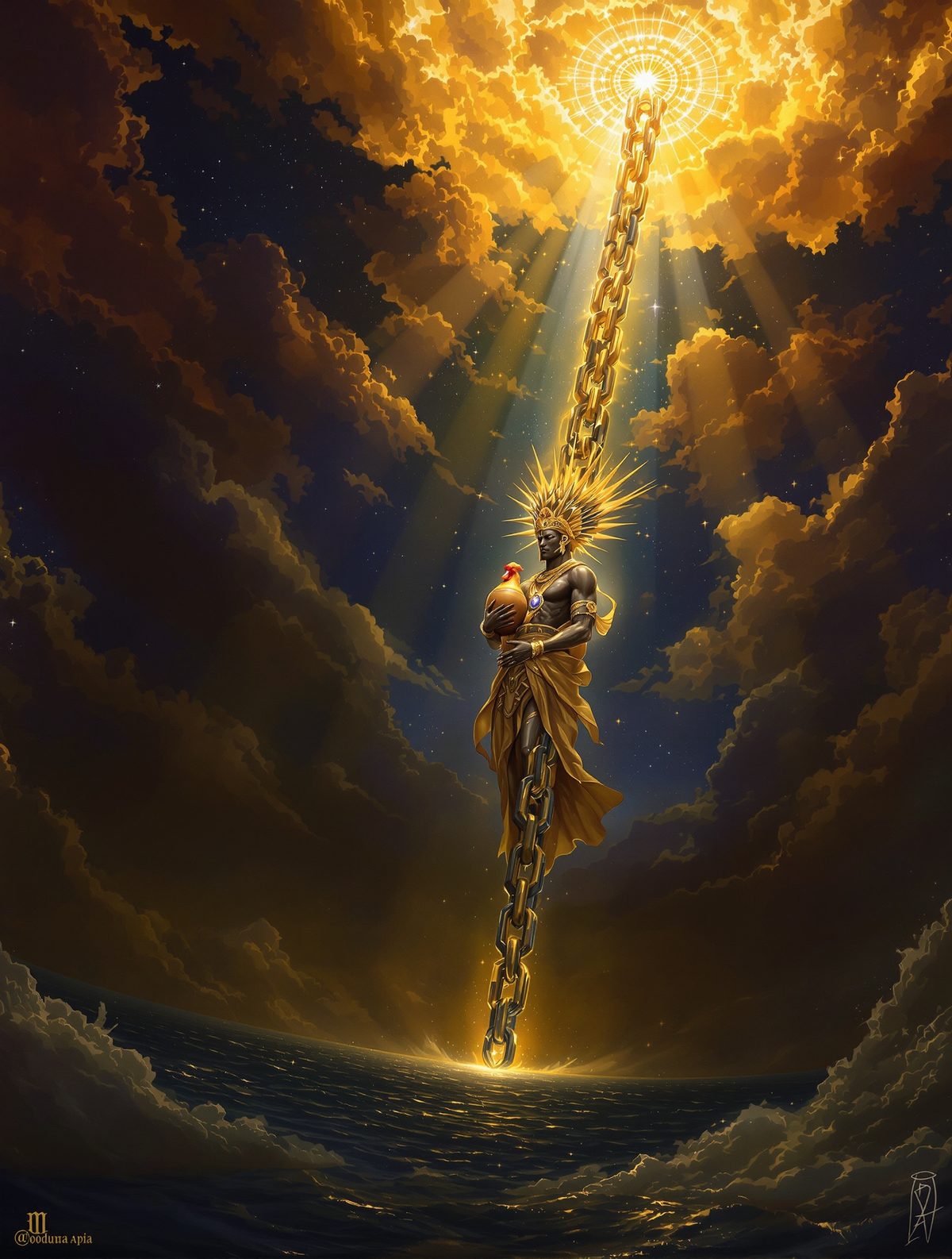 Oduduwa Descends on a Chain — The God Who Planted the First Earth