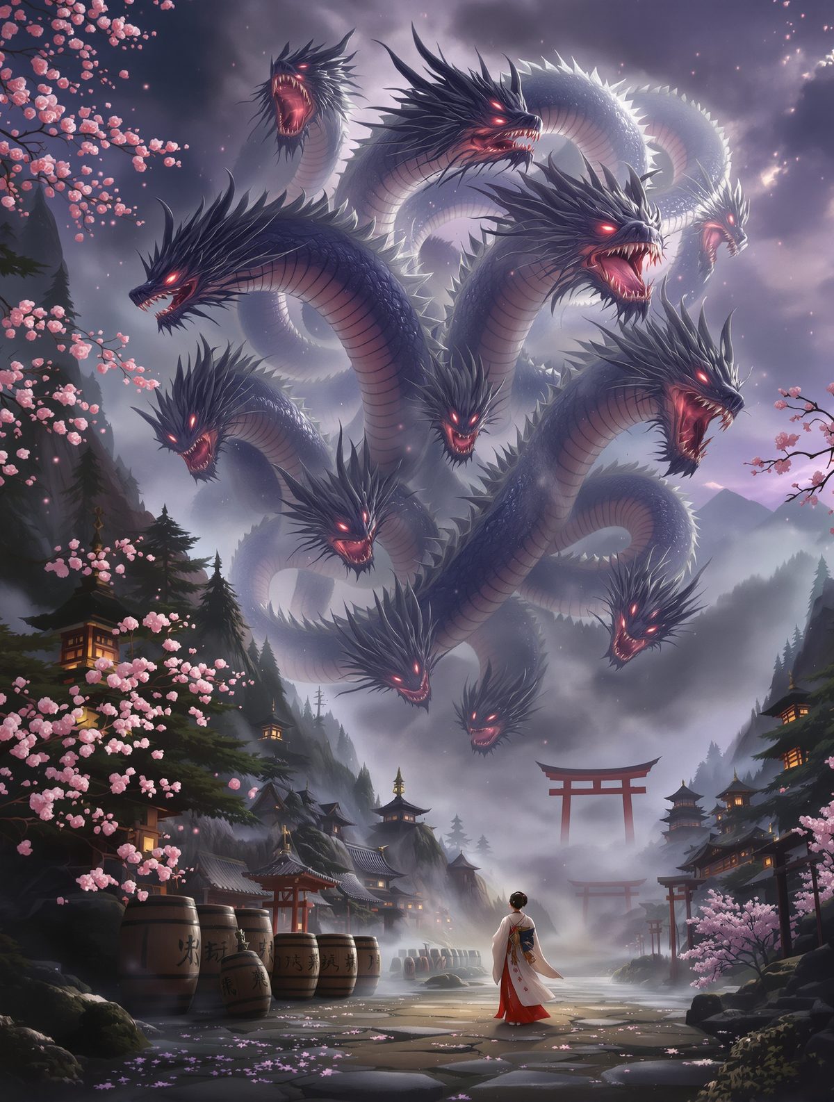 Orochi's Virgin Sacrifice — Eight Heads Demand the Final Daughter