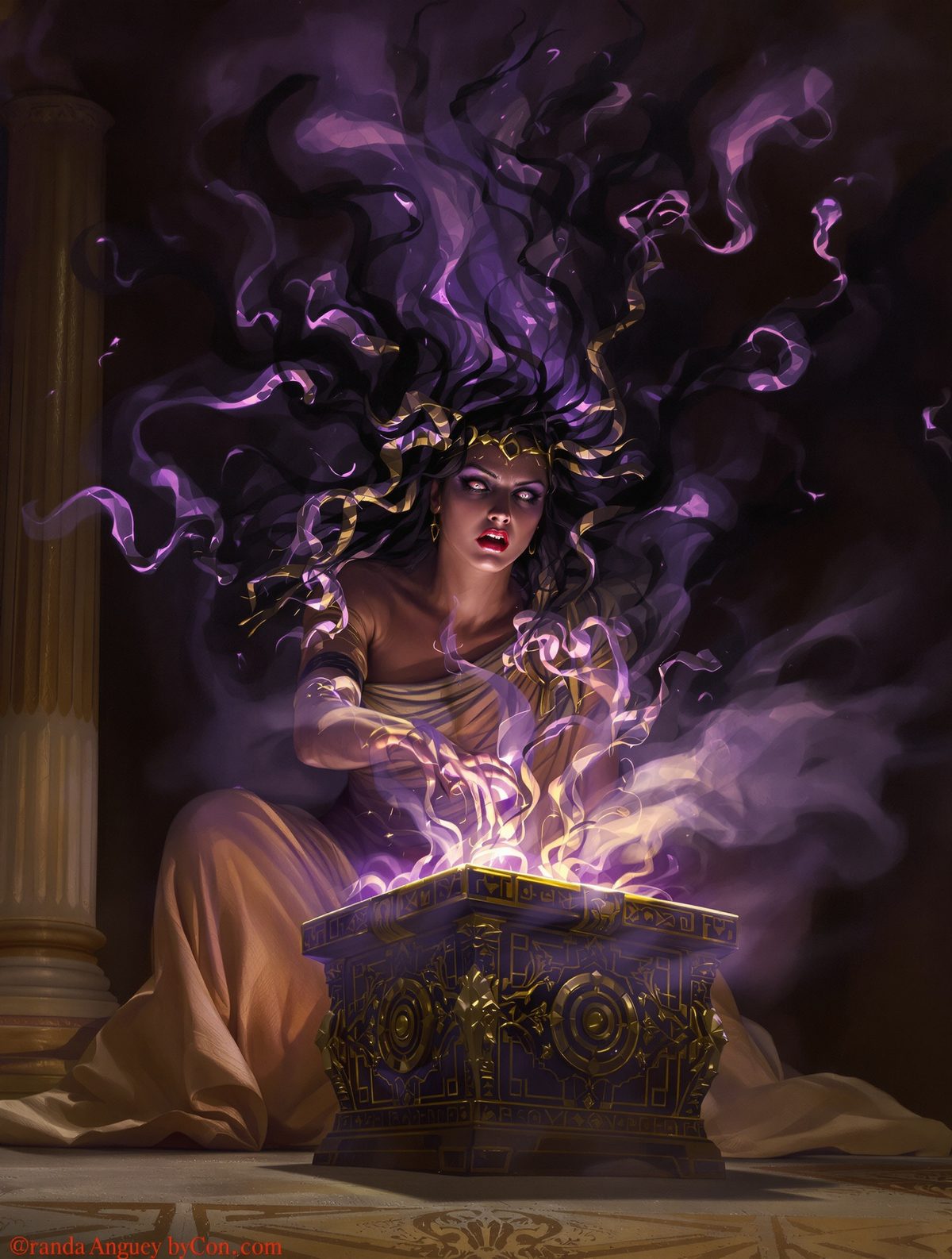 Pandora opens the box and unleashes every evil upon humanity