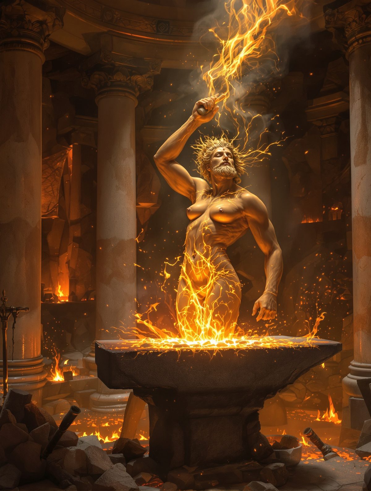 Pandora's Gift — Hephaestus Crafts the First Woman as Zeus's Revenge