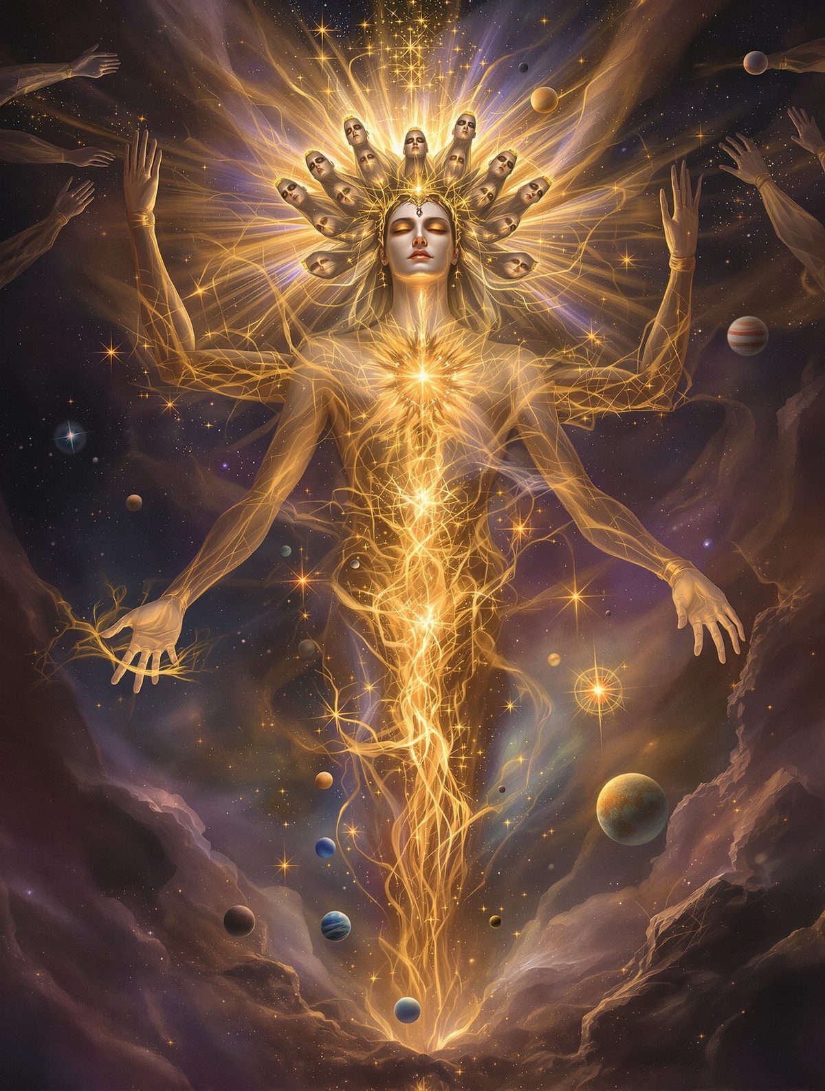 Purusha's Cosmic Dismemberment — The Being Who Became Everything