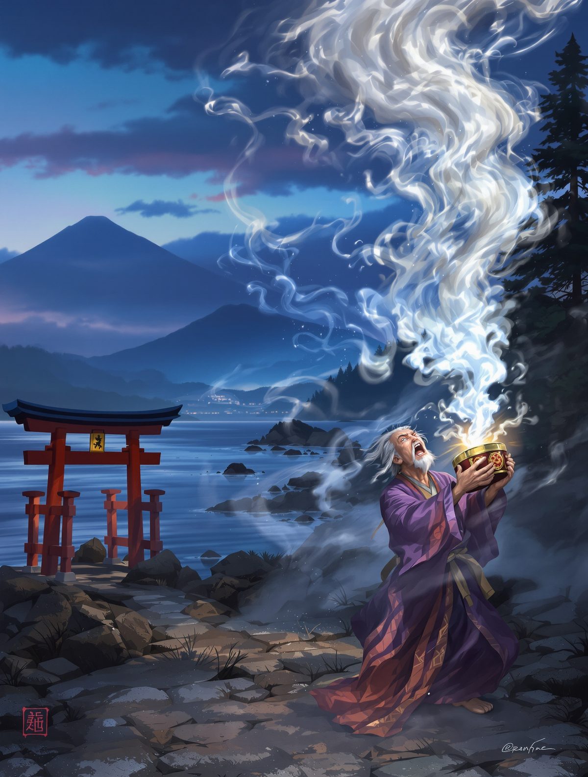 Urashima Taro opens the forbidden box and ages 300 years in seconds