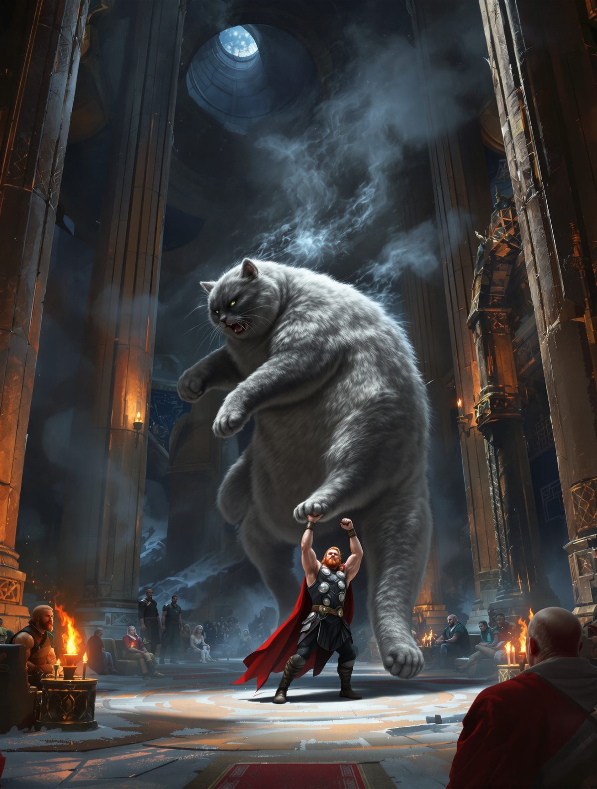 Utgard-Loki's Impossible Feast — Thor Humiliated by Illusion