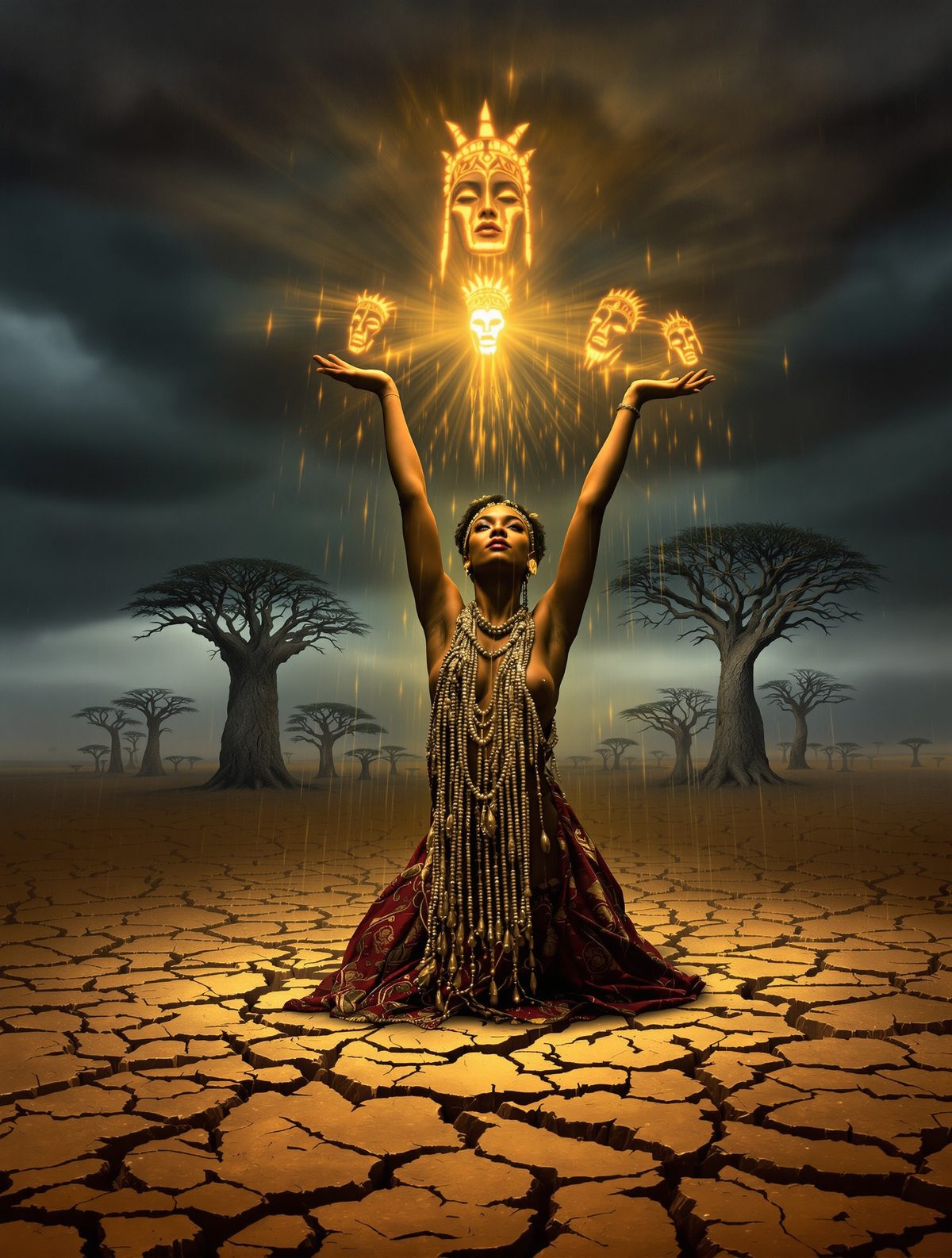 Wanjiru sacrifices herself to the earth spirits to end the great drought